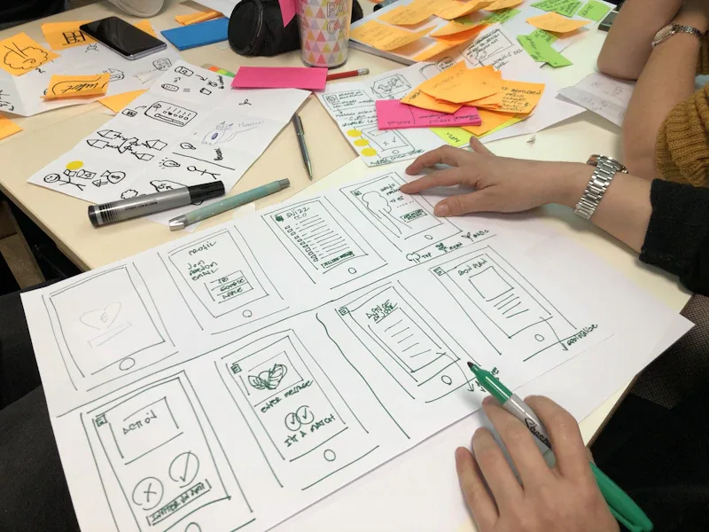 Corporate Design System mit Logo Farbpalette Typografie und Layout Rastern als visuelle Komponenten